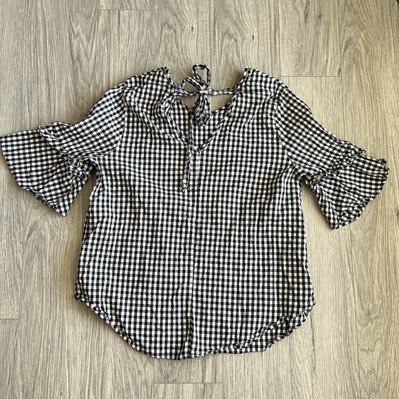 Mirabilia | Black and White Buffalo Check Top - Picture 5 of 5